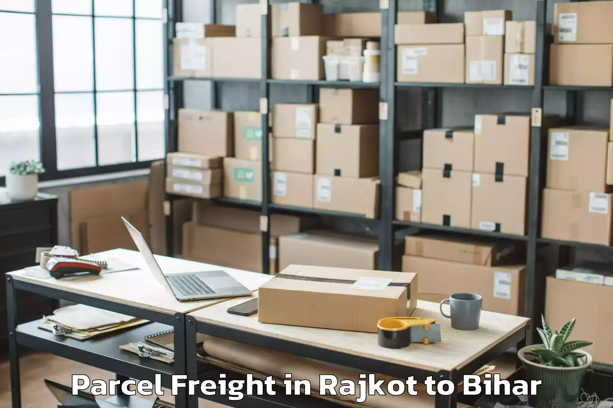 Reliable Rajkot to Mansurchak Parcel Freight